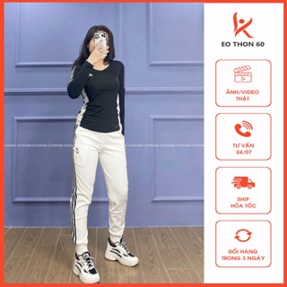 Áo das tay dài mẫu mới, quần jogger 3 sọc có bo [hình thật shop chụp] Eothon60