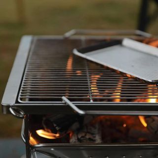 Bếp nướng gấp gọn Campingmoon không gỉ bếp nướng than hoa, bếp ngoài trời MT-045(dùng cho 4-8 người)