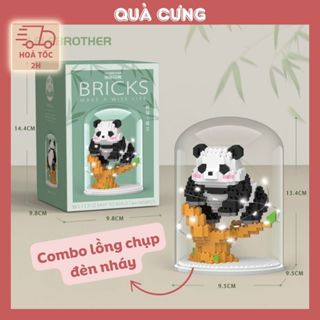 [HOẢ TỐC] Quà tặng mô hình lắp ráp gấu trúc ngố mini tặng sinh nhật, tặng người yêu