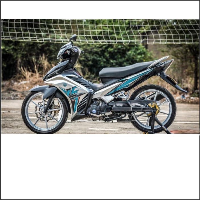 Tem Exciter 135 Lc xanh bạc đen -TG Stickers