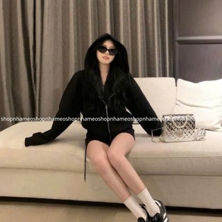  SHOPNHAMEO  HOT TREND  Sét bộ áo nỉ dài tay kèm quần sooc đùi siêu năng động phong cách Hàn Quốc 