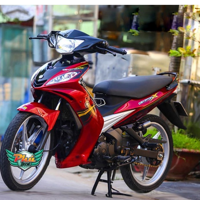 Tem Rời Xe Exciter 2006-2010 Crypton X đỏ đen -TG Stickers