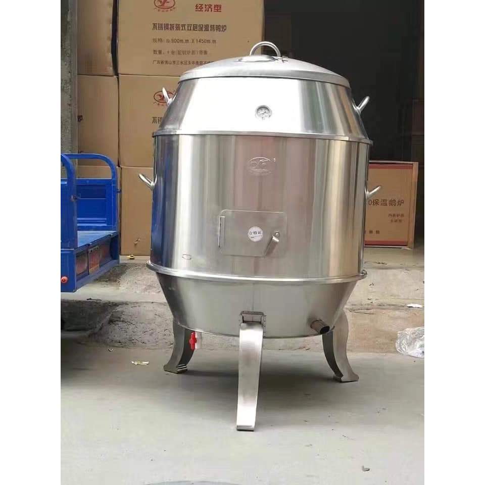 Lu Nướng Gà Vịt Chân Cong Inox 90 Cao Cấp, Gồm 3 Chân Rất Chắc Chắn -  Nướng Vịt Thơm Ngon Đảm Bảo V