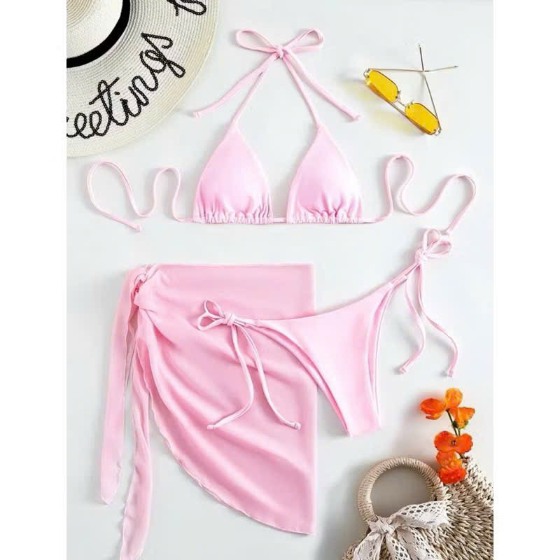 Bikini 3 mảnh set 3 món . bikini 2 mảnh kèm choàng cột Mông ( sẵn hàng - che tên) | BigBuy360 - bigbuy360.vn