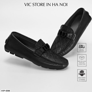 Giày Mọi Nam VIC STORE Đế Âm Mềm Mại Bằng Da Bò Cao Cấp Chính Hãng, Giày Moca Nam Khâu Đế Bảo Hành 24 Tháng VIP008