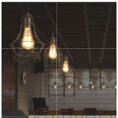 Đèn thả khung sắt trang trí hình tên lửa