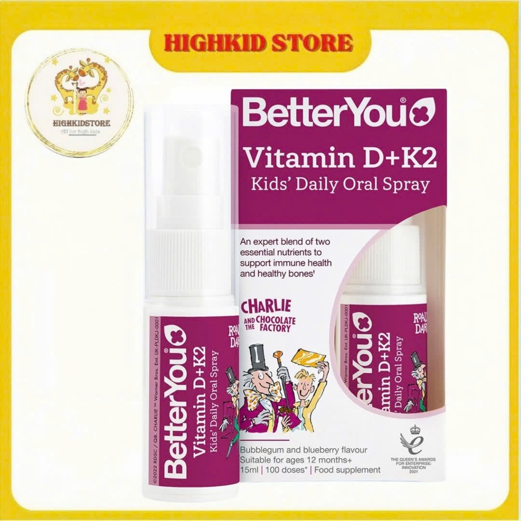 Bổ sung cho bé Vitamin D3 + K2 Dạng xịt Better You