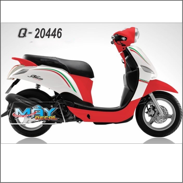 Tem Nozza Rời Trắng đỏ chỉ -TG Stickers
