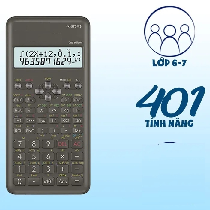 Máy Tính FX-570MS 2ND (401 Phép Tính)