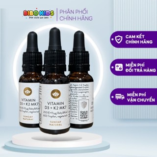 (Hàng Nhập Khẩu) Vitamin D3 K2 MK7 Sunday Natural Của Đức