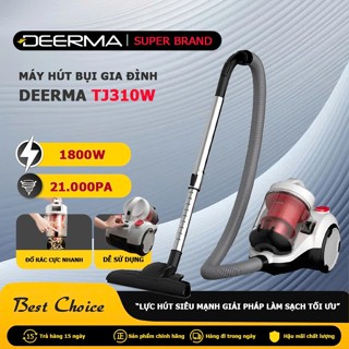 Máy hút bụi Deerma DEM-TJ310W máy hút bụi gia đình công suất 1800W, lực hút mạnh 21kpa, hút sạch mọi ngóc ngách