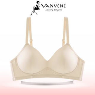 Áo Ngực AL625 Cotton 3D Đệm Mỏng Không Gọng Vanvene Mềm Mịn Chống Hở Viền Hở Cup Áo 3 Khuy Cài Dây Áo Dễ Dàng Điều Chỉnh