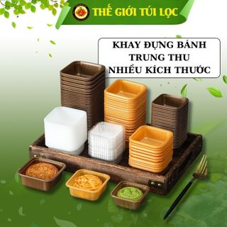 Khay đựng bánh trung thu PHUKIENTUILOC, nhiều màu sắc, đa dạng kích thước - Combo 100 chiếc