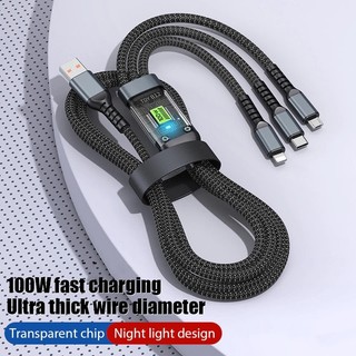 [ GIÁ CỰC RẺ ] Dây Sạc Nhanh Điện Thoại 3 Đầu Sạc kết nối cổng Micro USB/ Type C/ Ligh.tning cho iOS Android