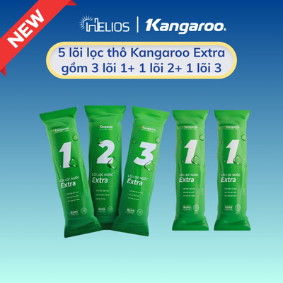 Bộ 5 lõi lọc (bộ lọc thô 123 + 2 lõi số 1) Kangaroo chính hãng