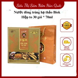 Nước đông trùng hạ thảo Biok - Hộp to 30 gói * 70ml -  Tăng cường sức khỏe bồi bổ thể chất và trí lực