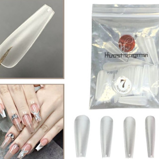 Móng úp lẻ size HSM nhám form thang số 5,6,7,8,9 túi 50 móng màu trong và đục, phụ kiện ngành nail