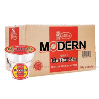 |CÓ SẴN| Mì Modern lẩu thái tôm 65g ( thùng 24 ly)