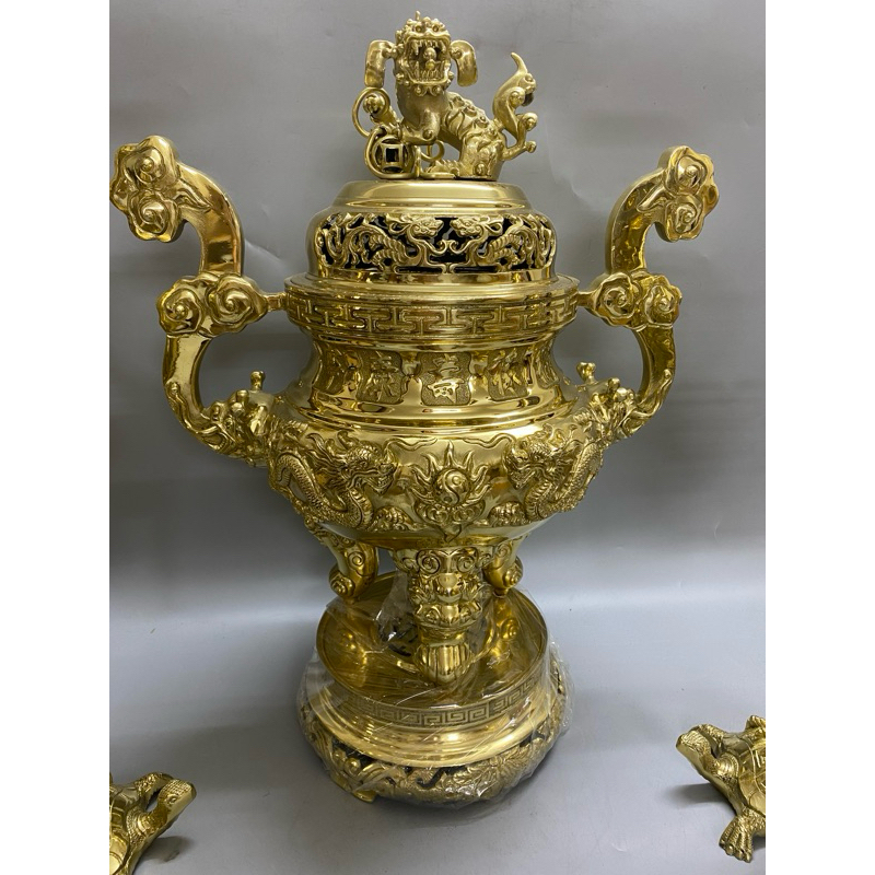 Quả đình thờ bằng đồng cattut đúc thủ công liền khối