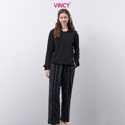 Bộ phối quần thun da cá và áo dài tay Thu Đông BTD010W41