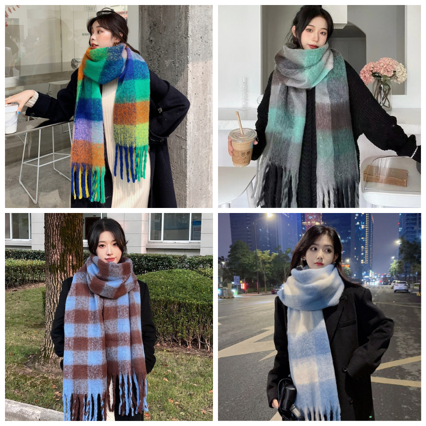 Khăn Len Quàng Cổ Bản To Thời Trang Nam Nữ Chất Mềm Mịn QO STORE K62 | BigBuy360 - bigbuy360.vn