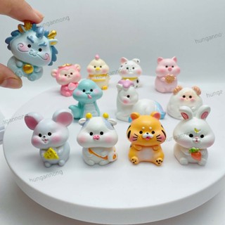 TT120 - bộ 12 con giáp dùng để trang trí tiểu cảnh, sen đá, xương rồng, bonsai, cây để bàn - nhớ xem phần mô tả