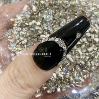 Set đá khối chân bằng super mini siêu nhỏ đính nails chân vàng trang trí móng khoảng 100 viên ANGELICA