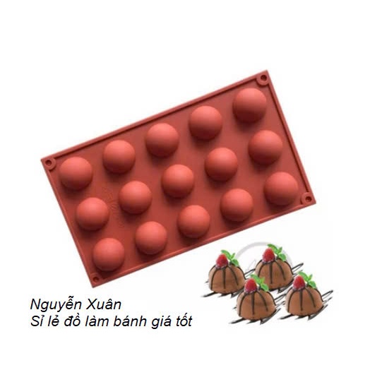 Khuôn silicon bán cầu 3.7cm