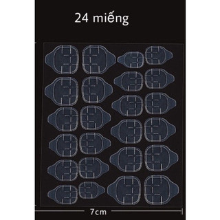 Miếng dán móng úp 2 MẶT ( TẤM 24 MIẾNG)