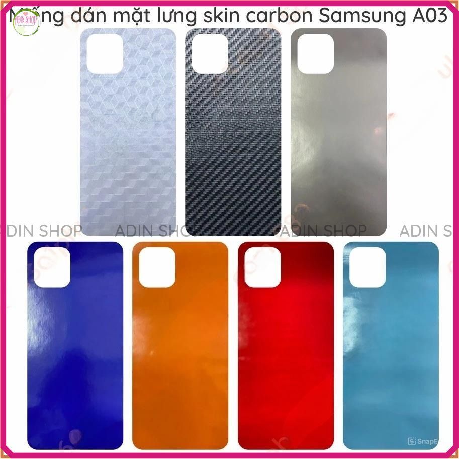 Miếng dán mặt lưng skin carbon Samsung a03