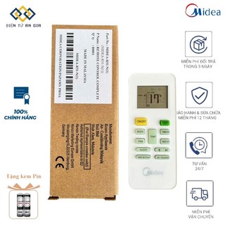  Điều khiển ĐIỀU HÒA MÁY LẠNH MIDEA NÚT XANH_SHORTH CUT MỚI Fullbox TẶNG PIN