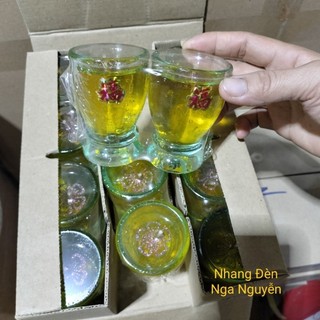 (Hộp 6 cặp) Hộp Đèn Cầy Ly A19 Thờ Cúng Cao 9 Cm