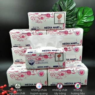 COMBO 10 GÓI RÚT LỤA CAO CẤP MEDIA MART 300 TỜ 3 LỚP SIÊU MỀM MỊN VÀ DAI