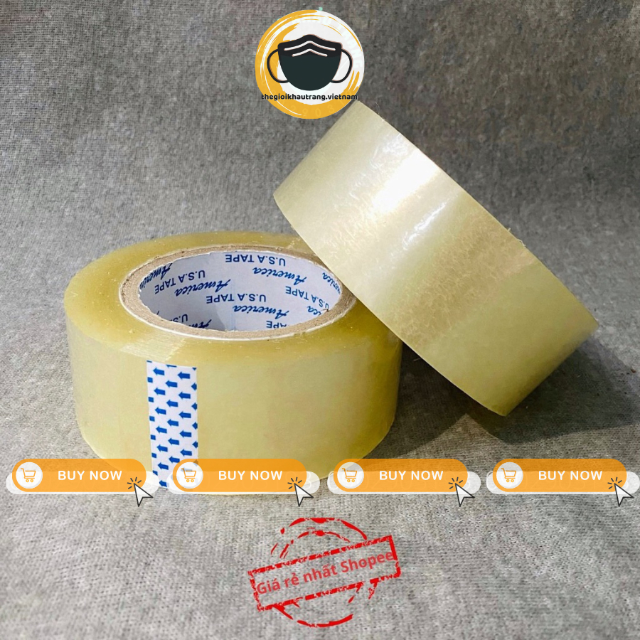 [6 Cuộn] Cây Băng Keo Đóng Hàng Siêu Dính Trong Suốt , Băng Keo Trong Giá Rẻ