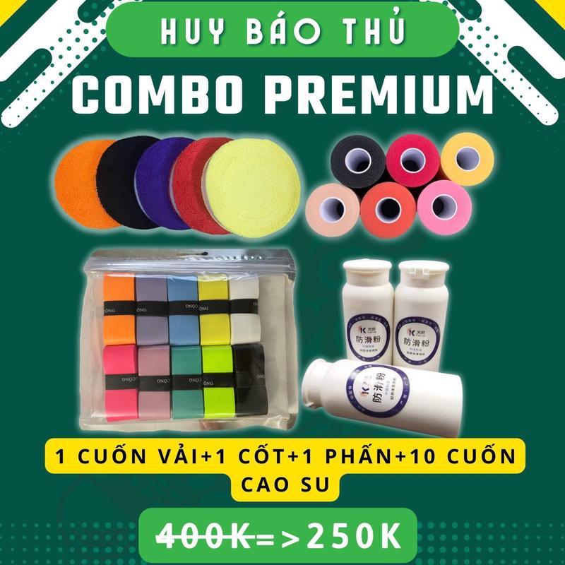 [Combo Premium] 10 quấn cán HBT + 1 quấn vải 10M loại dày + 1 cốt nhỏ 7x10cm + 1 lọ phấn thể thao