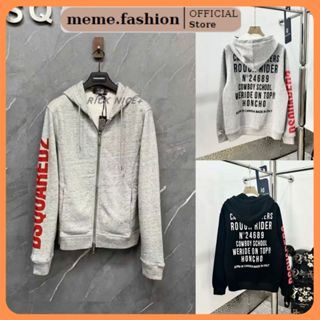 Áo khoác hoodiezip DSQ,Áo Hoodie unisex in chữ Dsq2 form rộng  chất nỉ mẫu hottrend 2024.