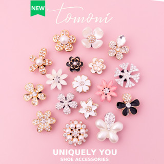 Charm Đính Đá, Jibbitz, Sticker Trang Trí Giày Dép Mặt Đá Kim Loại Sang Trọng MĐ6