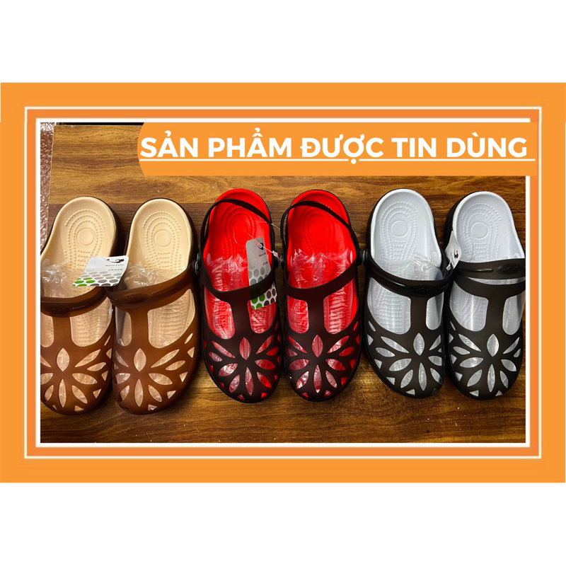 Dép Sục Thời Trang Nhựa Dẻo Bioren Catha Siêu Bền, Siêu Mềm Êm Chân, Chống Nước Trơn Trượt