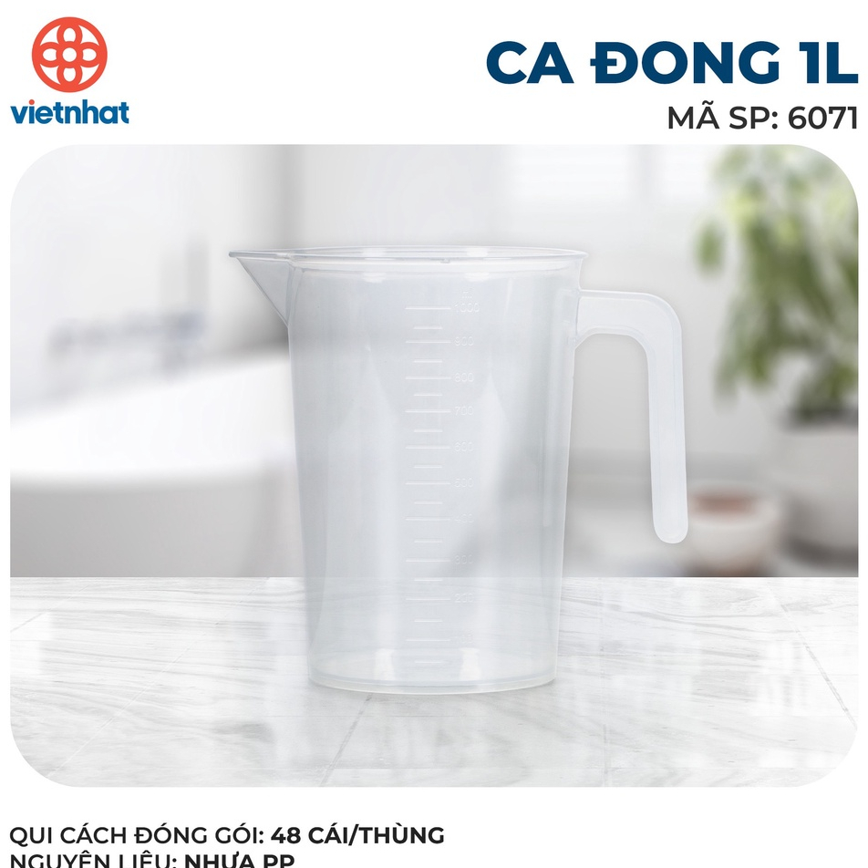 Ca Đong Nước Việt Nhật, Ca nước 1L 2L 3L, Ca nước việt nhật dùng để pha chế đồ uống tiện lợi