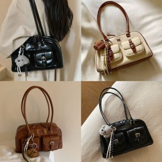 Túi nữ, Túi Chio 2nd dáng hộp chất da lộn tặng kèm charm siêu xinh size 29 chuẩn hàng Quảng Châu - Lucky Shop