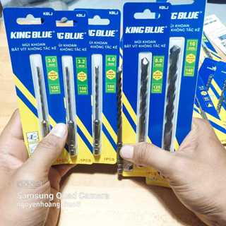 Mũi khoan đa năng khoan tường gạch men bắt vít không dùng tắc kê King Blue
