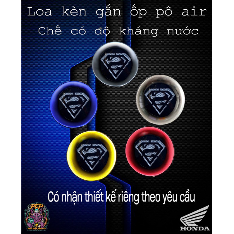 loa kèn cnc SUPPER MAN chế sẳn ốp pô air