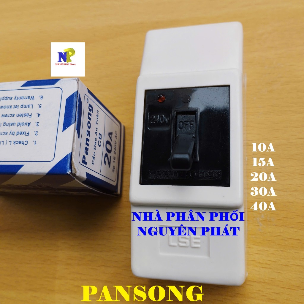 [GIÁ HỦY DIỆT] Cầu Dao An Toàn PANSONG (Aptomat 10A,15A,20A,30A,40A Có Hộp Nhựa)