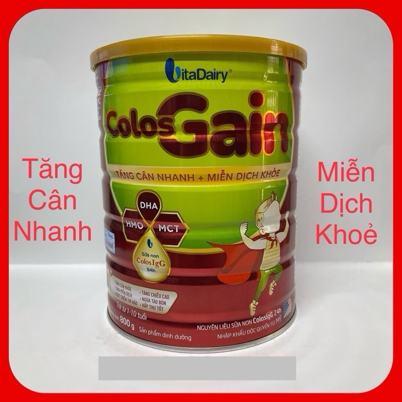 Sữa ColosGain ( Tăng cân nhanh - Miễn dịch khỏe ) lon 800g - date: mới