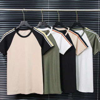 [ POLY COTTON LẠNH ] ÁO THUN NAM NỮ THỜI TRANG TRÒN PHỐI VIỀN VAI - CTTN