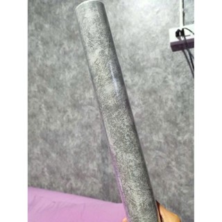 Giấy dán tường màu xi măng bê tông xám decal dán tường giả xi măng nhám sẵn keo kích thước 0,45x10m