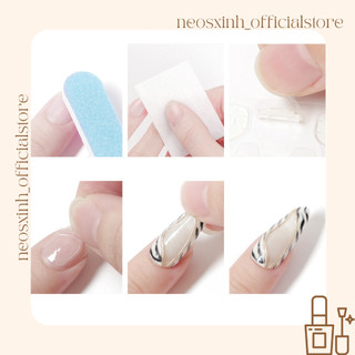 Miếng Keo Silicon Dán Nailbox Móng Giả Màu Hồng Set 10m*24m Nhỏ - Neosxinh Nails
