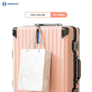 Vali Khung Nhôm Hùng Phát 6008 Khóa Sập size 20/24 Bo 4 Góc Chống Va Đập Bảo Hành 2 năm