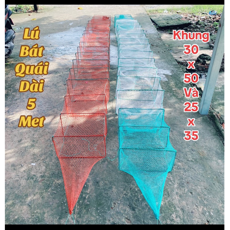 Lú 12 cửa ngục, lú quái 18 khung 30x50cm dài 5m và 18 khung 25x35 dài 4m Bắt Cá Fis Fishing Đi Câu