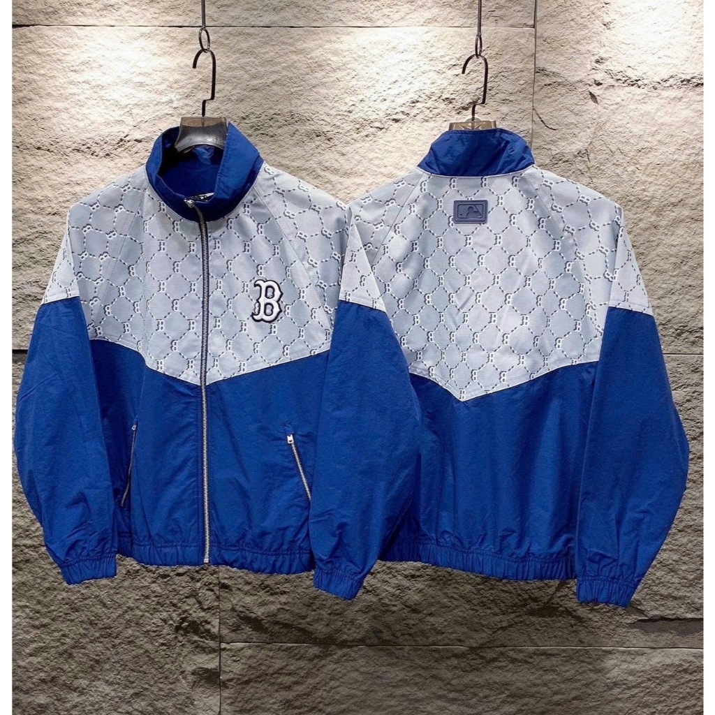Áo Khoác Chính Hãng MLB Áo Khoác MLB Dia Monogram Set-up Windbreaker Melange Gray 3AWJM0221